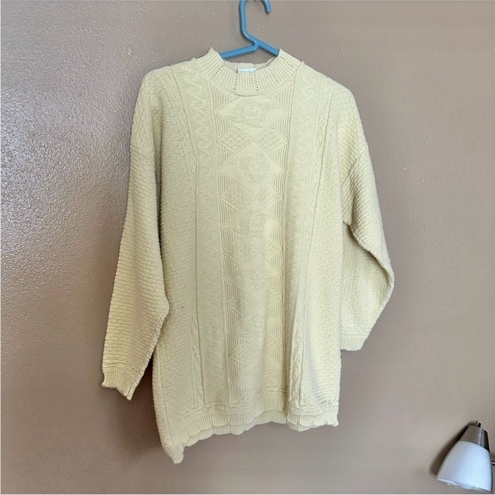 Vintage Basic Editions Butter Yellow Sweater Size M